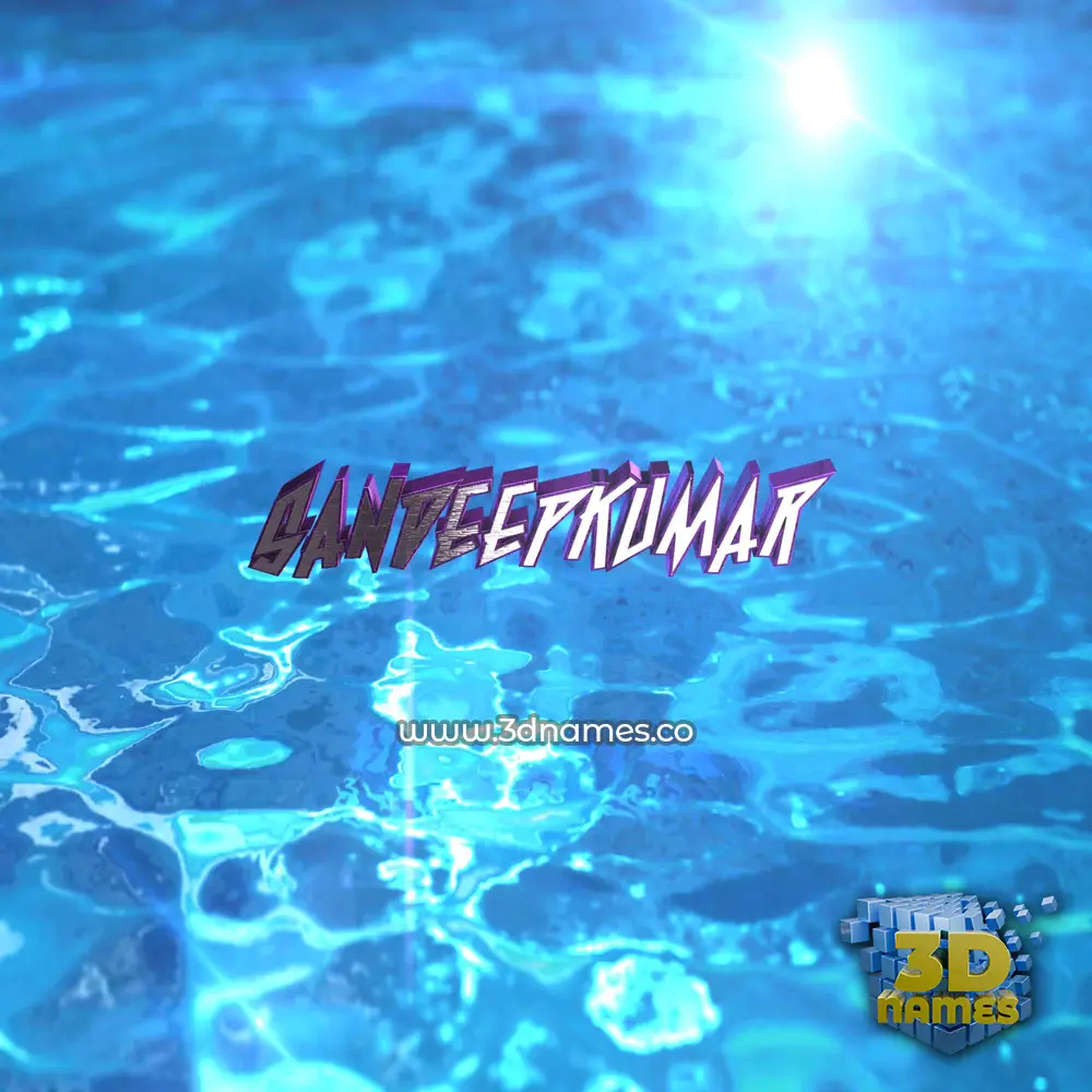 sandeepkumar in Water 2015 style - 3D name wallpaper