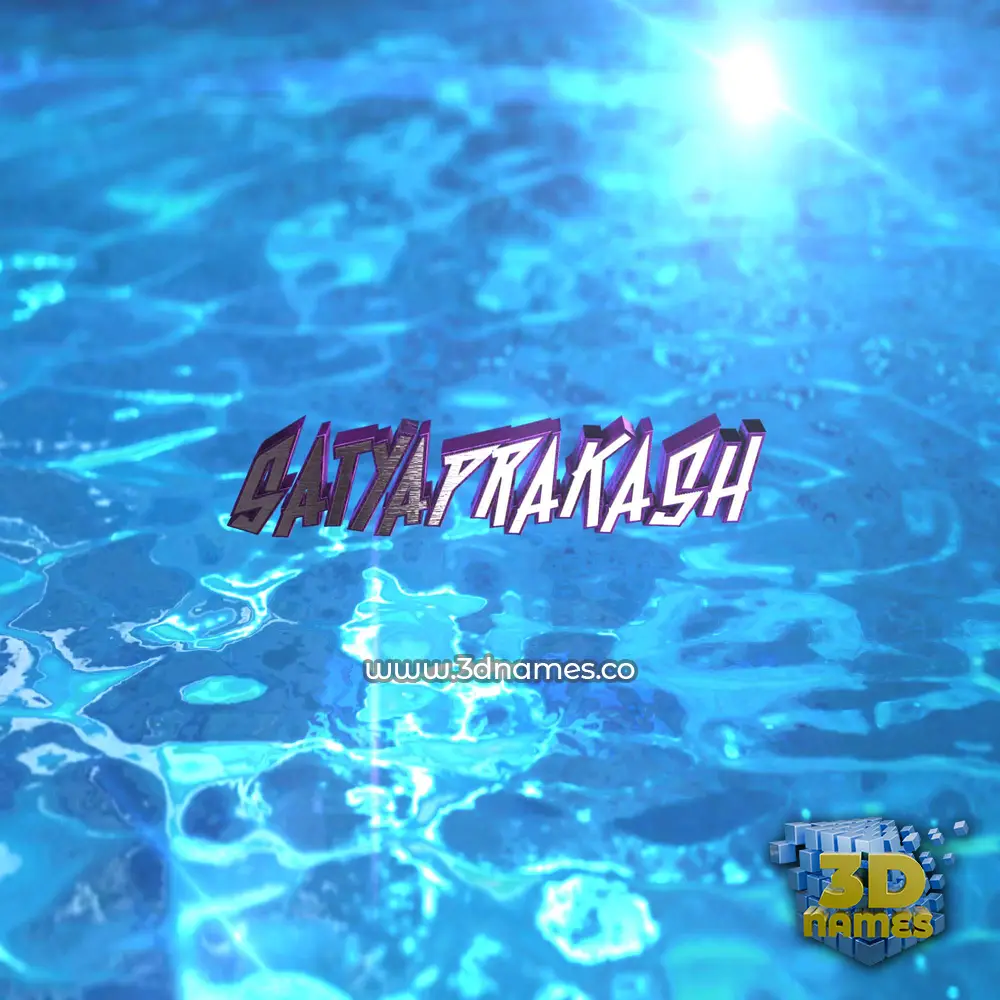 satyaprakash in Water 2015 style - 3D name wallpaper