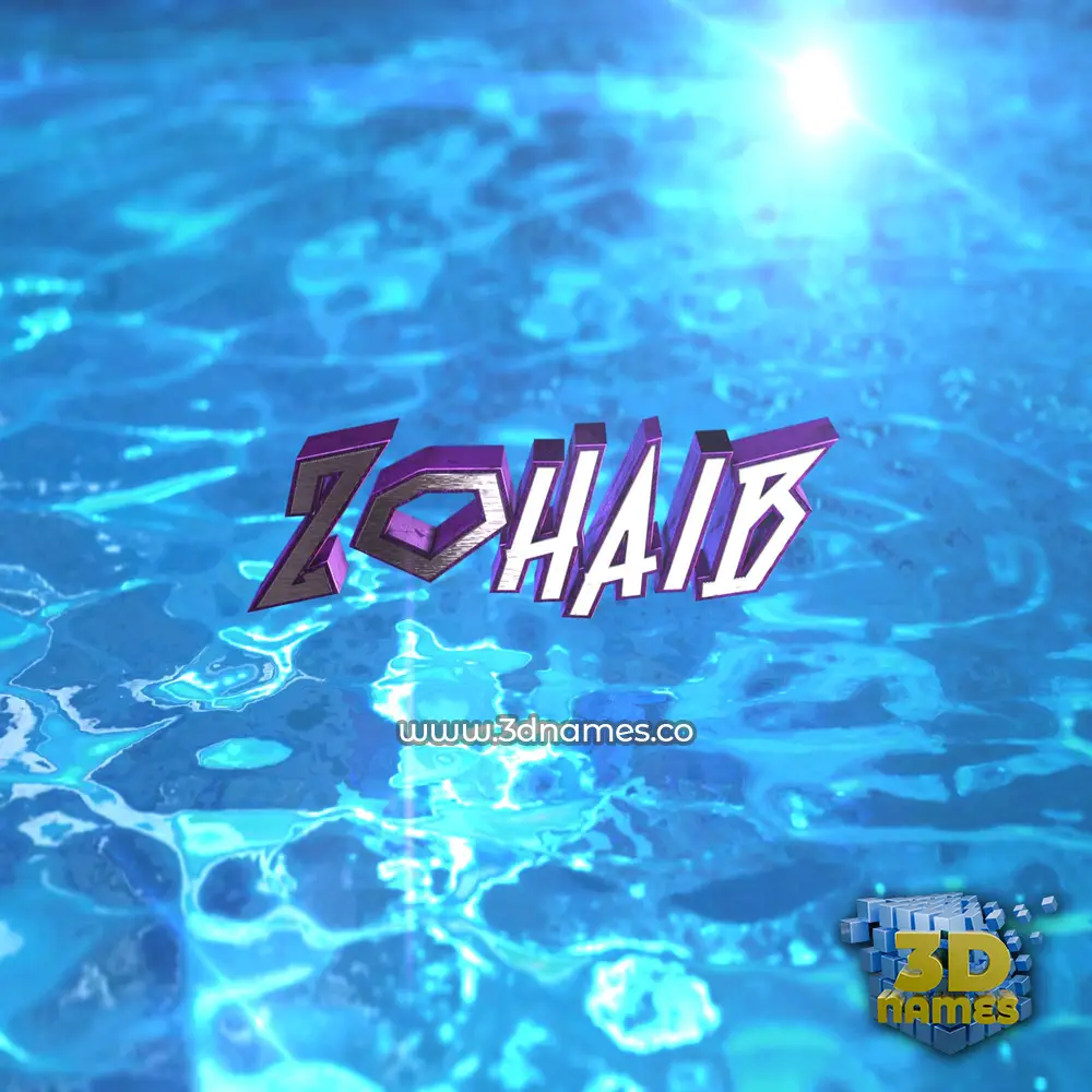 zohaib in Water 2015 style - 3D name wallpaper zohaib in Water 2015 style - 3D name wallpaper