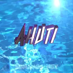 ahuti in Water 2015 style - 3D name wallpaper