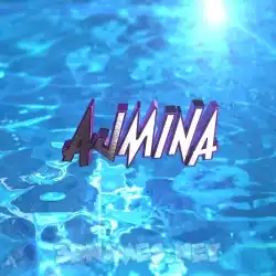 ajmina in Water 2015 style - 3D name wallpaper
