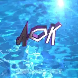 aok in Water 2015 style - 3D name wallpaper