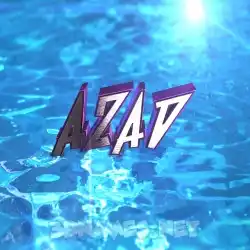 azad in Water 2015 style - 3D name wallpaper