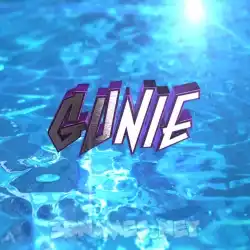 gunie in Water 2015 style - 3D name wallpaper