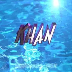khan in Water 2015 style - 3D name wallpaper