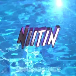 niitin in Water 2015 style - 3D name wallpaper