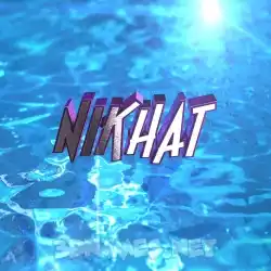 nikhat in Water 2015 style - 3D name wallpaper