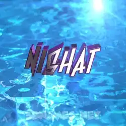 nishat in Water 2015 style - 3D name wallpaper