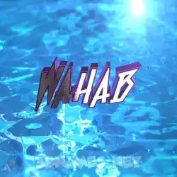 wahab in Water 2015 style - 3D name wallpaper