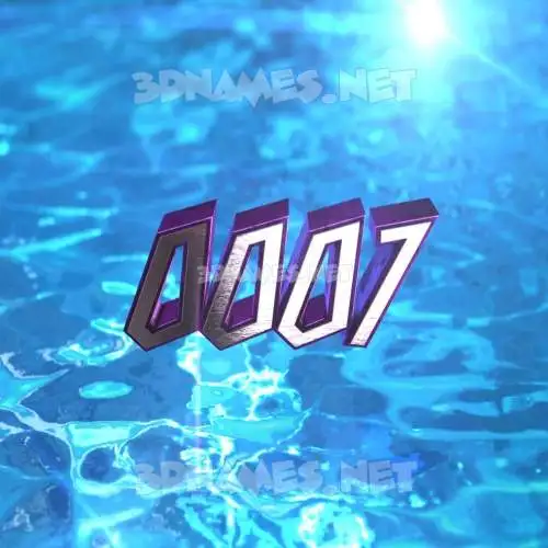 0007 in Water 2015 style - 3D name wallpaper 0007 in Water 2015 style - 3D name wallpaper