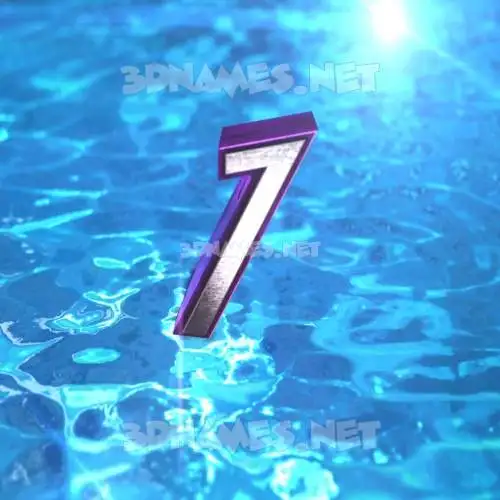 7 in Water 2015 style - 3D name wallpaper 7 in Water 2015 style - 3D name wallpaper