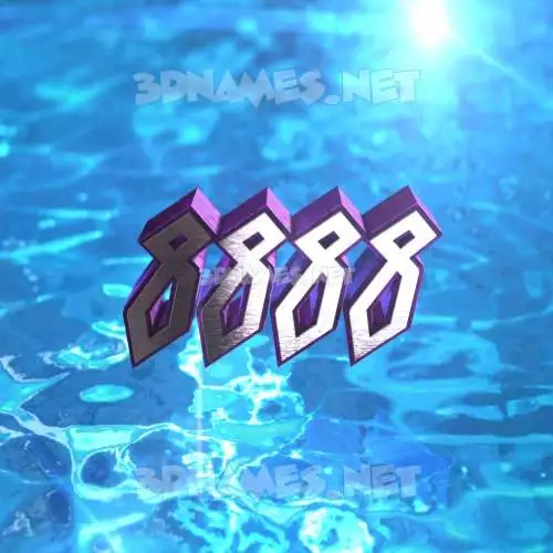 8888 in Water 2015 style - 3D name wallpaper 8888 in Water 2015 style - 3D name wallpaper