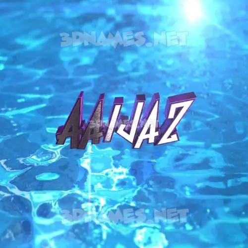 aaijaz in Water 2015 style - 3D name wallpaper aaijaz in Water 2015 style - 3D name wallpaper