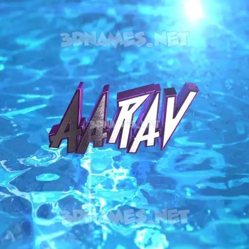 aarav in Water 2015 style - 3D name wallpaper