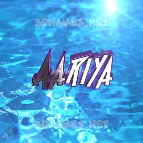 aariya in Water 2015 style - 3D name wallpaper aariya in Water 2015 style - 3D name wallpaper
