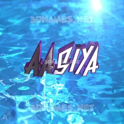 aasiya in Water 2015 style - 3D name wallpaper