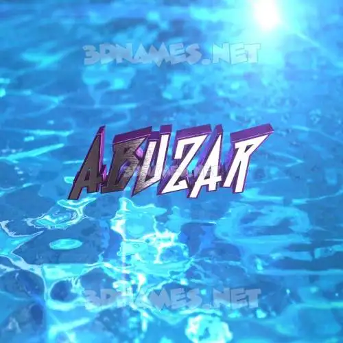 abuzar in Water 2015 style - 3D name wallpaper abuzar in Water 2015 style - 3D name wallpaper