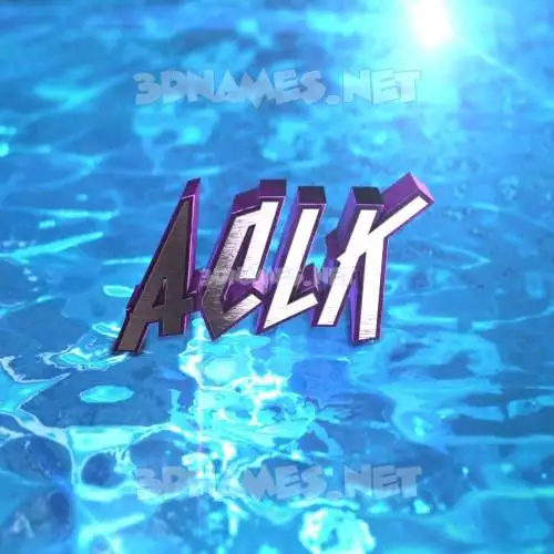 aclk in Water 2015 style - 3D name wallpaper