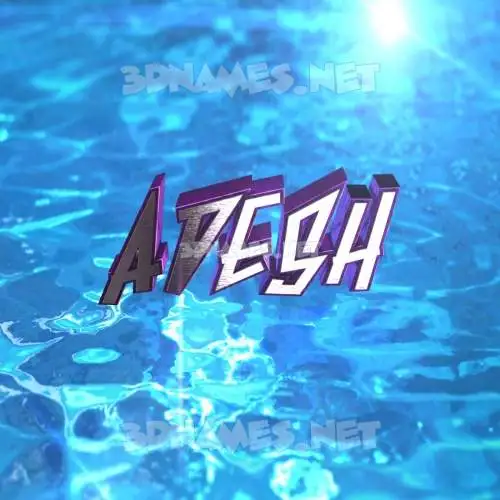adesh in Water 2015 style - 3D name wallpaper