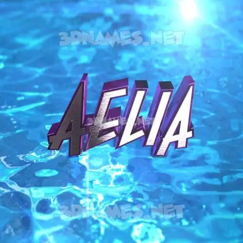 aelia in Water 2015 style - 3D name wallpaper aelia in Water 2015 style - 3D name wallpaper