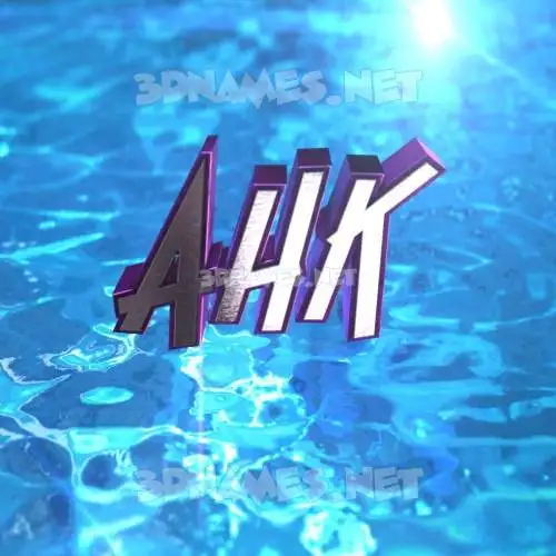 ahk in Water 2015 style - 3D name wallpaper
