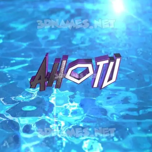 ahotu in Water 2015 style - 3D name wallpaper