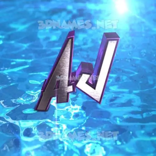 aj in Water 2015 style - 3D name wallpaper