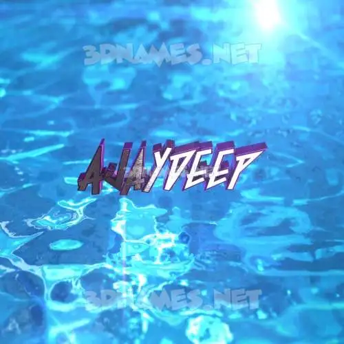 ajaydeep in Water 2015 style - 3D name wallpaper