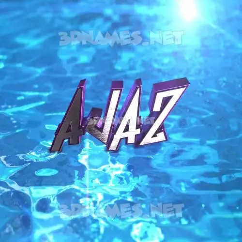 ajaz in Water 2015 style - 3D name wallpaper ajaz in Water 2015 style - 3D name wallpaper