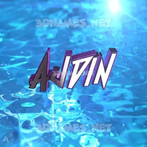ajdin in Water 2015 style - 3D name wallpaper