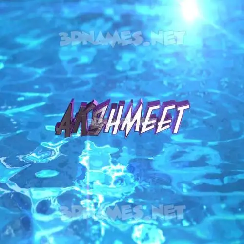 akshmeet in Water 2015 style - 3D name wallpaper