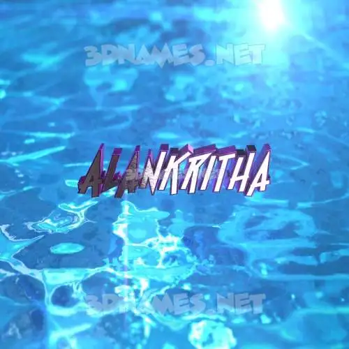 alankritha in Water 2015 style - 3D name wallpaper
