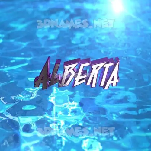 alberta in Water 2015 style - 3D name wallpaper