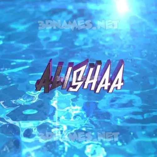 alishaa in Water 2015 style - 3D name wallpaper