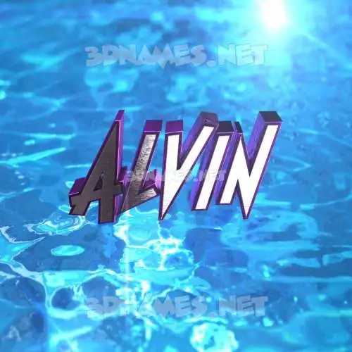 alvin in Water 2015 style - 3D name wallpaper