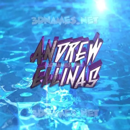 andrew ellinas in Water 2015 style - 3D name wallpaper
