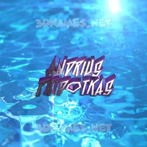 andrius pridotkas in Water 2015 style - 3D name wallpaper
