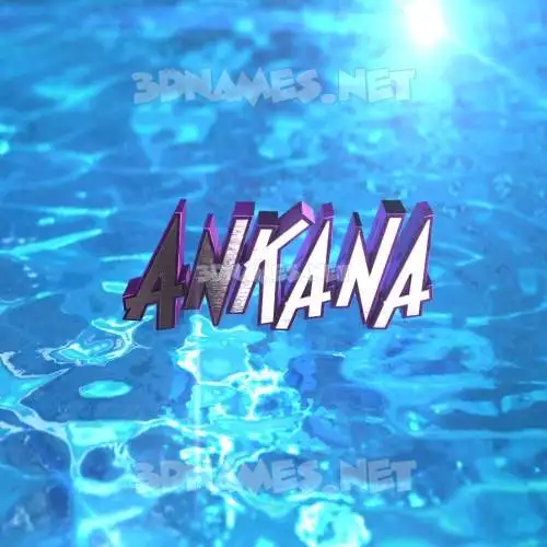 ankana in Water 2015 style - 3D name wallpaper
