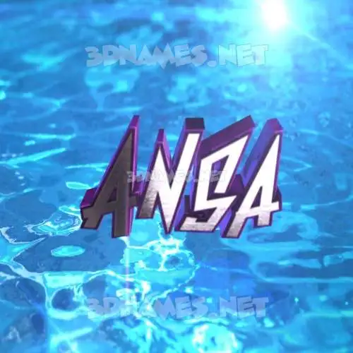 ansa in Water 2015 style - 3D name wallpaper