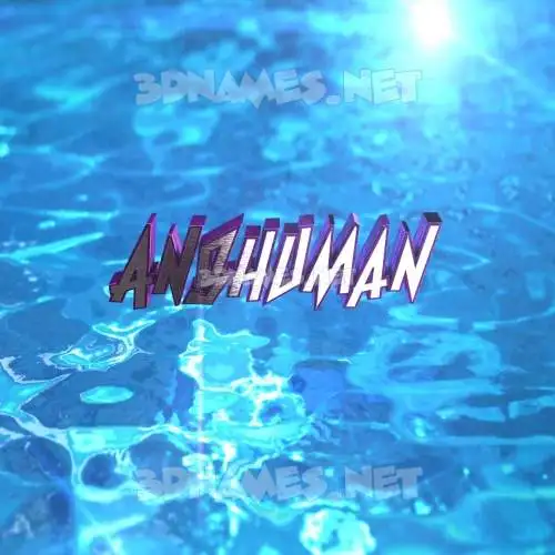 anshuman in Water 2015 style - 3D name wallpaper