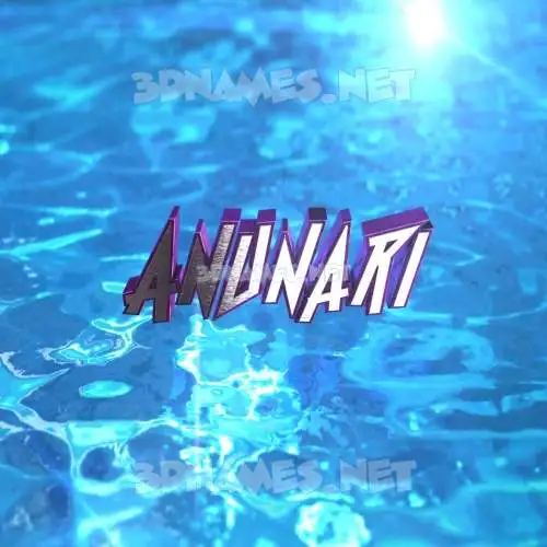 anunari in Water 2015 style - 3D name wallpaper