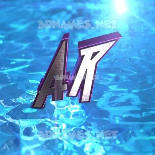 ar in Water 2015 style - 3D name wallpaper