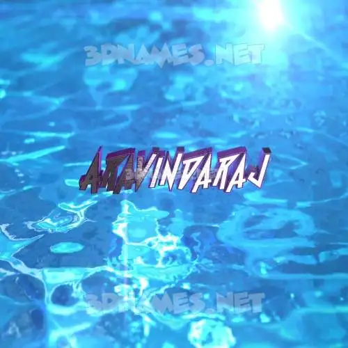 aravindaraj in Water 2015 style - 3D name wallpaper aravindaraj in Water 2015 style - 3D name wallpaper