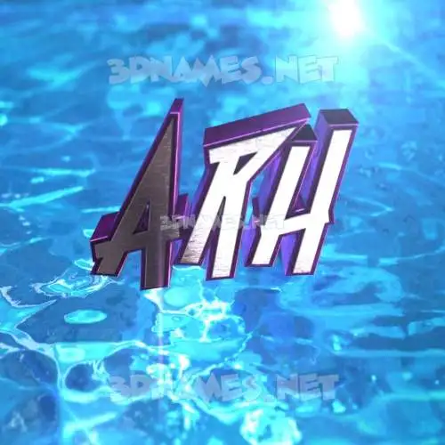 arh in Water 2015 style - 3D name wallpaper