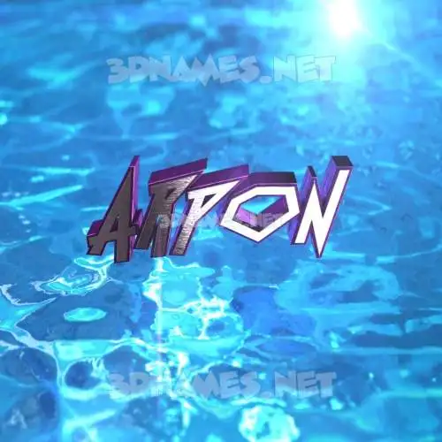 arpon in Water 2015 style - 3D name wallpaper