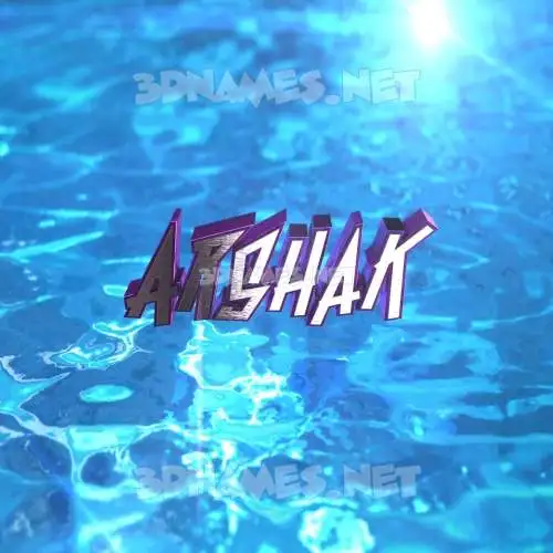 arshak in Water 2015 style - 3D name wallpaper