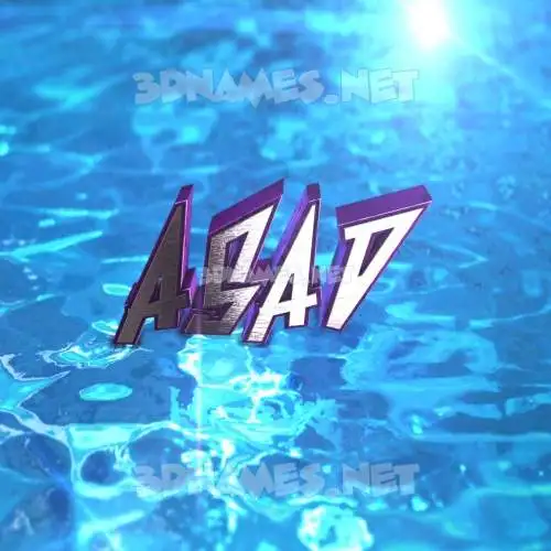 asad in Water 2015 style - 3D name wallpaper asad in Water 2015 style - 3D name wallpaper