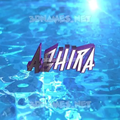 ashira in Water 2015 style - 3D name wallpaper