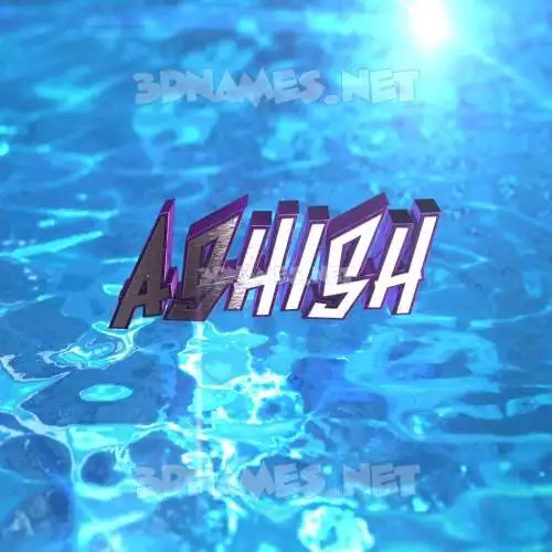 ashish in Water 2015 style - 3D name wallpaper