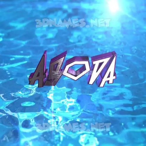 asoda in Water 2015 style - 3D name wallpaper